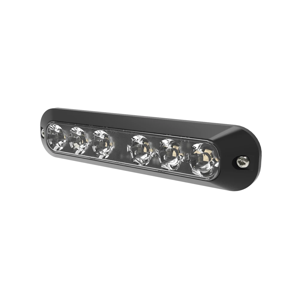 LUZ AUXILIAR CON 6 LEDS COLOR AMBAR-CLARO-Luces Perimetrales-ECCO-Bsai Seguridad & Controles