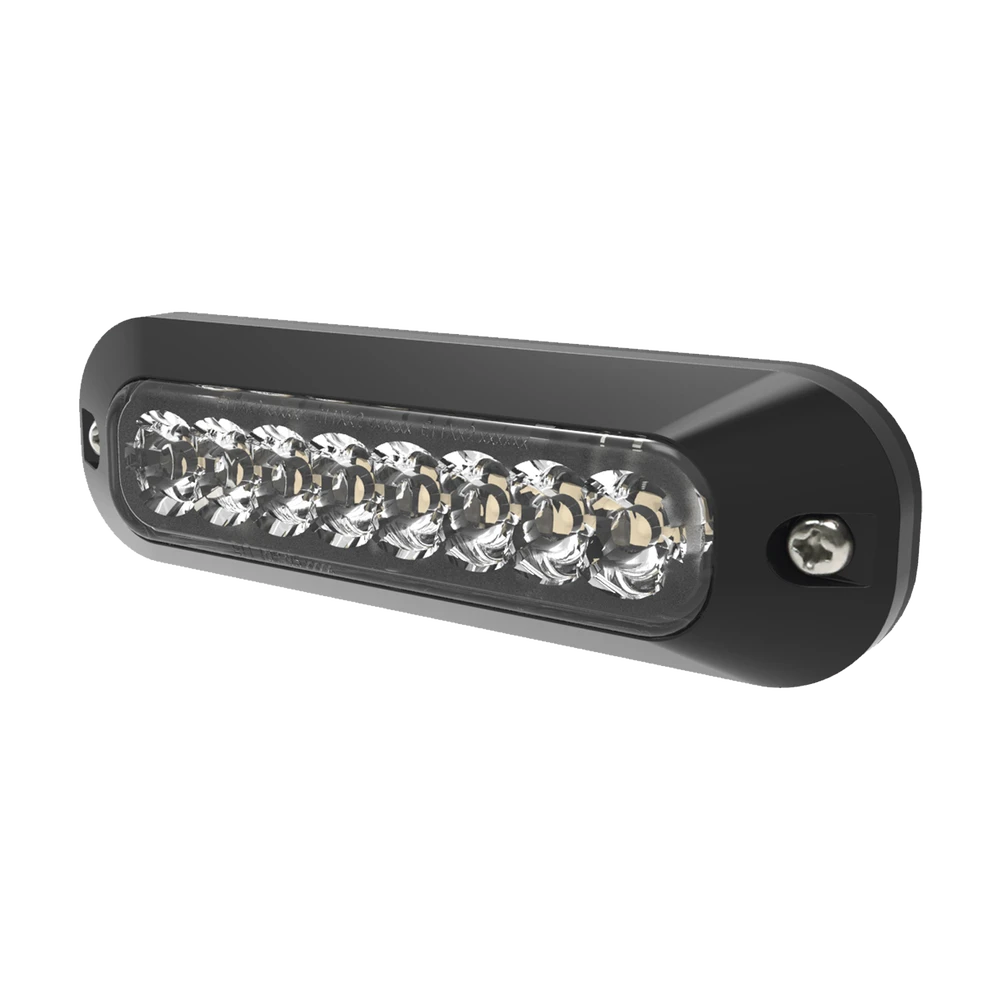 LUZ AUXILIAR SERIE X3744, 8 LEDS ULTRA BRILLANTES, COLOR ROJO CLARO-Luces Perimetrales-ECCO-Bsai Seguridad & Controles
