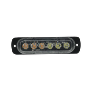 LUZ DIRECCIONAL CON 6 LEDS, COLOR AMBAR/CLARO, 12-24 VCD-Luces Perimetrales-ECCO-Bsai Seguridad & Controles