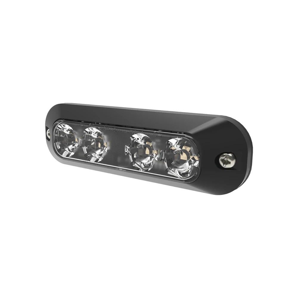 LUZ PERIMETRAL, 4 LEDS ULTRA BRILLANTES, COLOR AMBAR / AZUL-Luces Perimetrales-ECCO-Bsai Seguridad & Controles