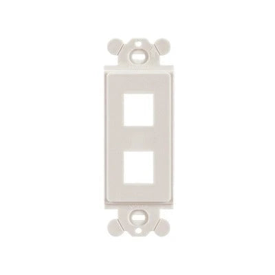 MARCO DE MODULO DÚPLEX, PARA PLACAS FRONTALES ESTÁNDAR GFCI, ACEPTA 2 MODULOS KEYSTONE, COLOR BLANCO MATE-Faceplates-PANDUIT-Bsai Seguridad & Controles