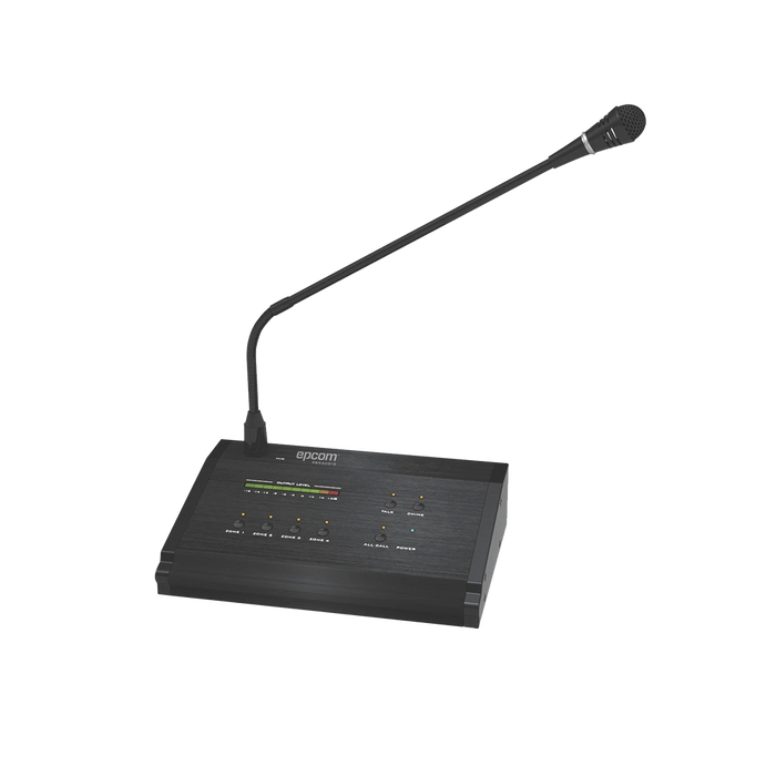 MICRÓFONO A DISTANCIA DE 4 ZONAS PARA SISTEMA DE VOCEO-Megafonia y Audioevacuacion-EPCOM PROAUDIO-Bsai Seguridad & Controles