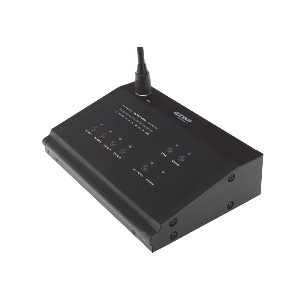 MICRÓFONO A DISTANCIA DE 4 ZONAS PARA SISTEMA DE VOCEO-Megafonia y Audioevacuacion-EPCOM PROAUDIO-Bsai Seguridad & Controles