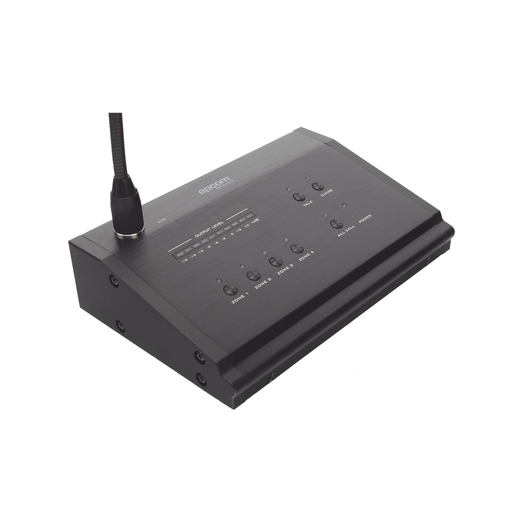 MICRÓFONO A DISTANCIA DE 4 ZONAS PARA SISTEMA DE VOCEO-Megafonia y Audioevacuacion-EPCOM PROAUDIO-Bsai Seguridad & Controles