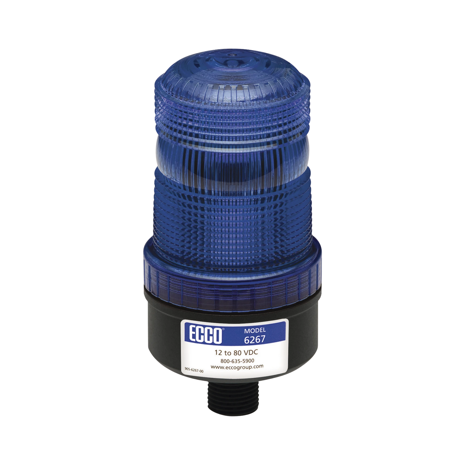 MINI BALIZA DE LED COLOR AZUL MONTAJE PERMANENTE SAE CLASE III-Estrobos/Giratorias-ECCO-Bsai Seguridad & Controles