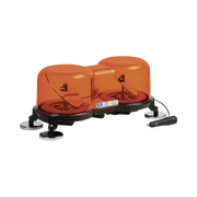 MINI BARRA ROTATIVA LED SAE CLASE 1, DOMO COLOR ÁMBAR, MONTAJE PERMANENTE-Torretas-ECCO-Bsai Seguridad & Controles