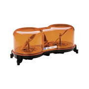 MINI BARRA ROTATIVA LED SAE CLASE 1, DOMO COLOR ÁMBAR, MONTAJE PERMANENTE-Torretas-ECCO-Bsai Seguridad & Controles