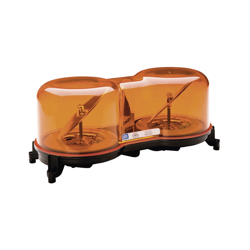 MINI BARRA ROTATIVA LED SAE CLASE 1, DOMO COLOR ÁMBAR, MONTAJE PERMANENTE-Torretas-ECCO-Bsai Seguridad & Controles