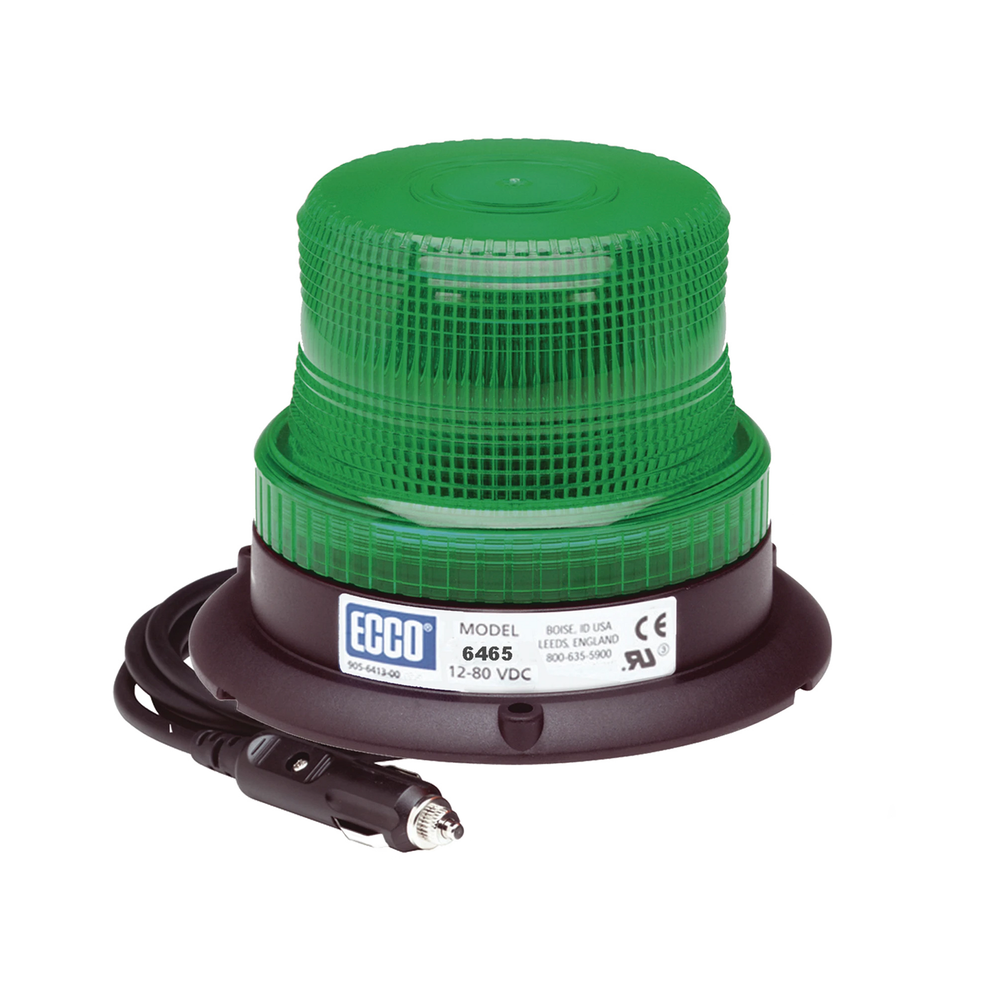 MINI BURBUJA LED COLOR VERDE SERIE X6465 CON MONTAJE DE SUCCION MAGNETICO-Estrobos/Giratorias-ECCO-Bsai Seguridad & Controles