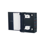 MINI CAJA DE CONEXION DE FIBRA OPTICA, PARA MONTAJE EN PARED, HASTA 48 PUERTOS LC (ACEPTA DOS PLACAS ACOPLADORAS), COLOR NEGRO-Distribuidores de Fibra Optica-SIEMON-Bsai Seguridad & Controles