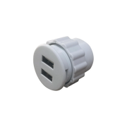 MINI EMPOTRABLE REDONDO COLOR BLANCO CON 2 PUERTOS USB, CON CABLE-Cajas Superficiales-THORSMAN-Bsai Seguridad & Controles