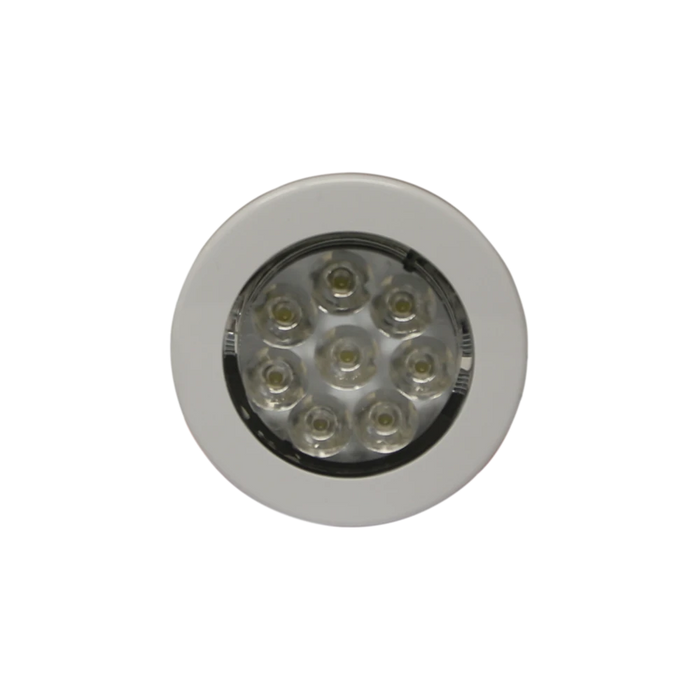 MINI LUZ DE CORTESÍA CIRCULAR CON BISEL BLANCO-Barras para Interior-ECCO-Bsai Seguridad & Controles