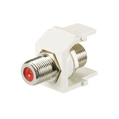 MODULO ACOPLADOR COAXIAL TIPO F, KEYSTONE, DE 75 OHMS, 3.0 GHZ, COLOR BLANCO MATE-Jacks / Plugs-PANDUIT-Bsai Seguridad & Controles