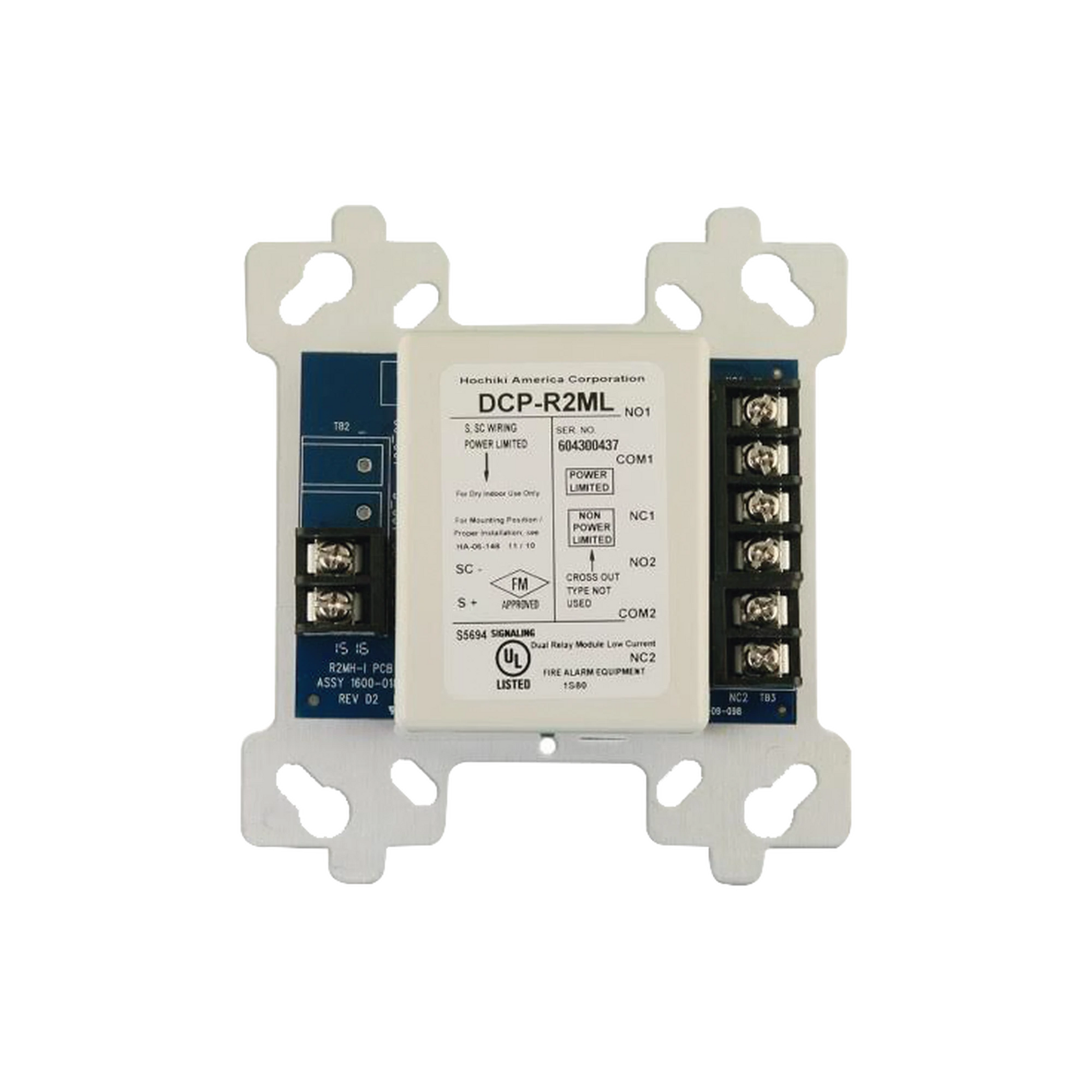 MÓDULO DE DOBLE RELEVADOR DE 2 AMPERES-Accesorios y Dispositivos Direccionables-HOCHIKI-Bsai Seguridad & Controles