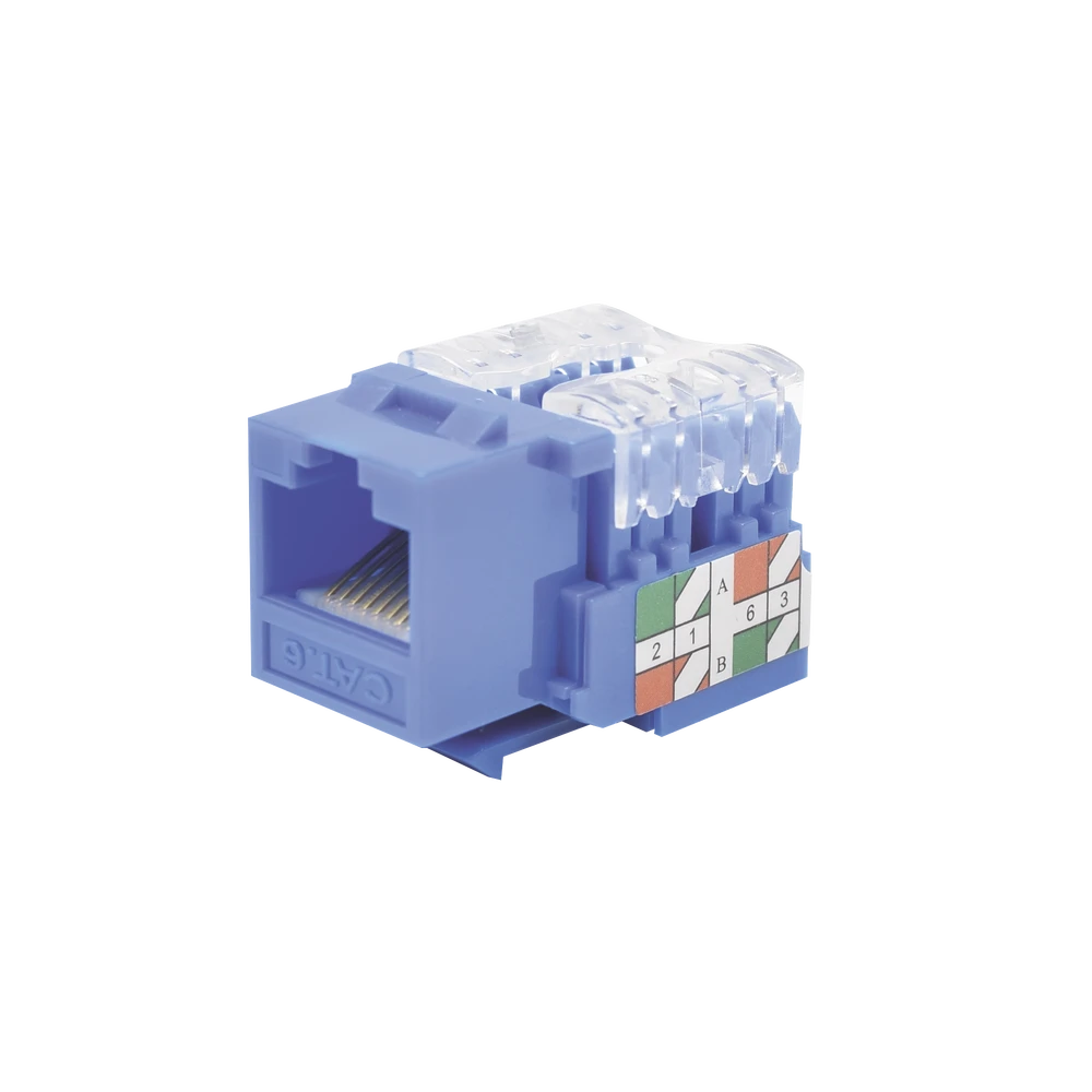 MODULO JACK 110 CAT6, KEYSTONE PARA FACEPLATE - COLOR AZUL-Jacks / Plugs-LINKEDPRO BY EPCOM-Bsai Seguridad & Controles