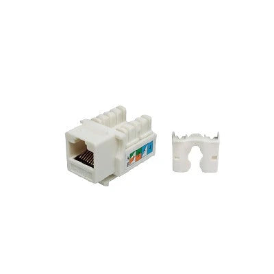 MODULO JACK KEYSTONE CAT5E CON TERMINACION 110 (PUNCHDOWN) PARA FACEPLATE - COLOR BLANCO-Jacks / Plugs-LINKEDPRO BY EPCOM-Bsai Seguridad & Controles