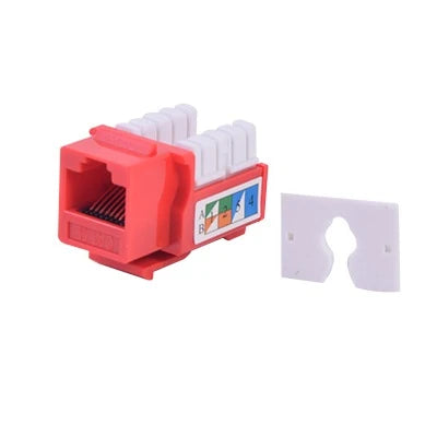MODULO JACK KEYSTONE CAT5E CON TERMINACION 110 (PUNCHDOWN) PARA FACEPLATE - COLOR ROJO-Jacks / Plugs-LINKEDPRO BY EPCOM-Bsai Seguridad & Controles