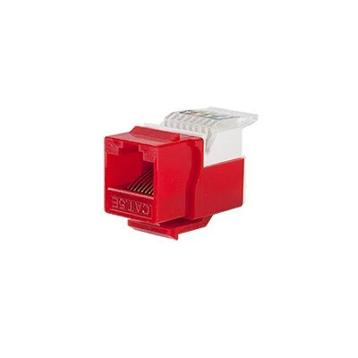 MODULO JACK KEYSTONE CAT5E SIN HERRAMIENTA (TOOLLESS) PARA FACEPLATE - COLOR ROJO-Jacks / Plugs-LINKEDPRO-Bsai Seguridad & Controles