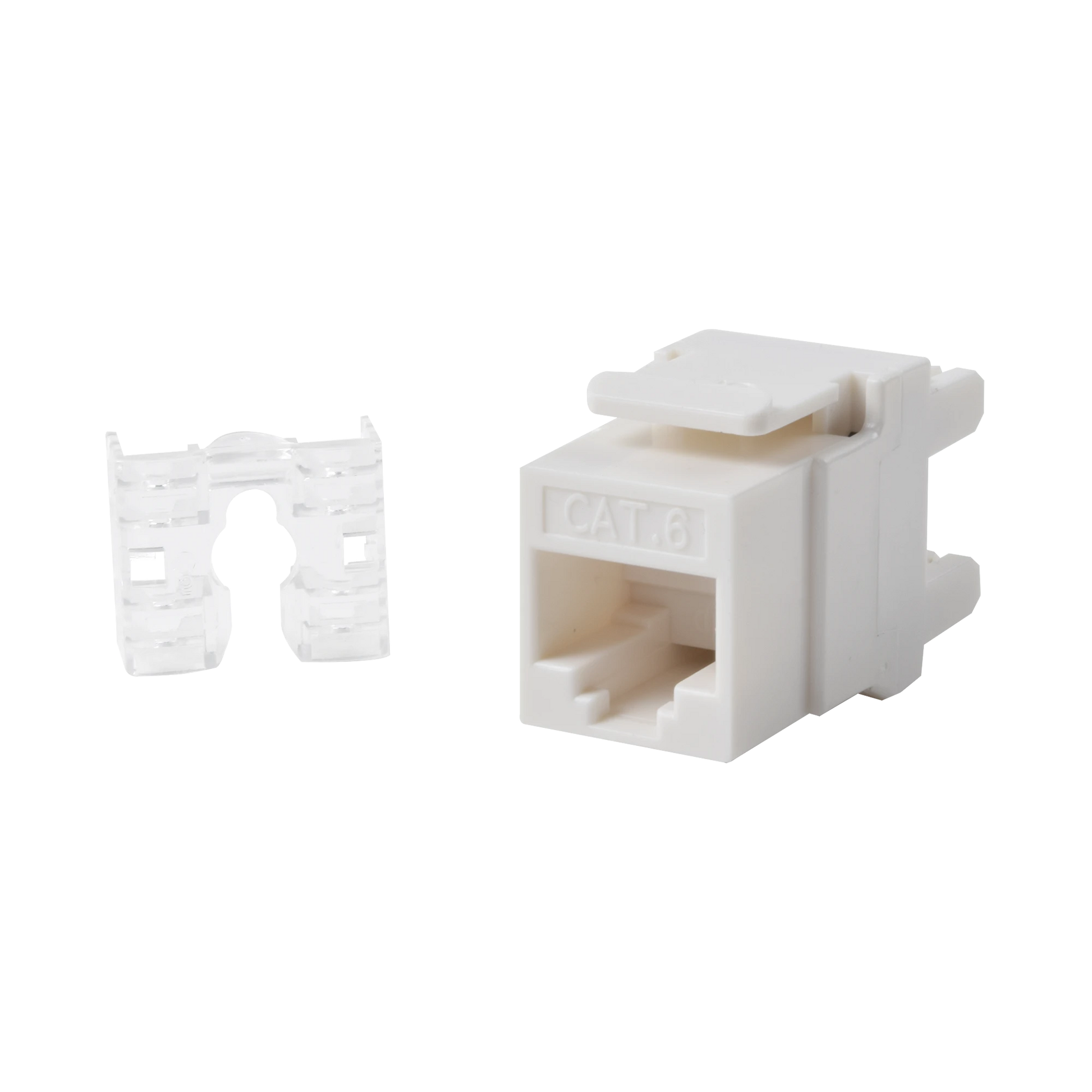 MODULO JACK KEYSTONE CAT6 CON TERMINACION 110 (PUNCHDOWN) ANGULO 180 º COLOR BLANCO-Jacks / Plugs-LINKEDPRO BY EPCOM-Bsai Seguridad & Controles
