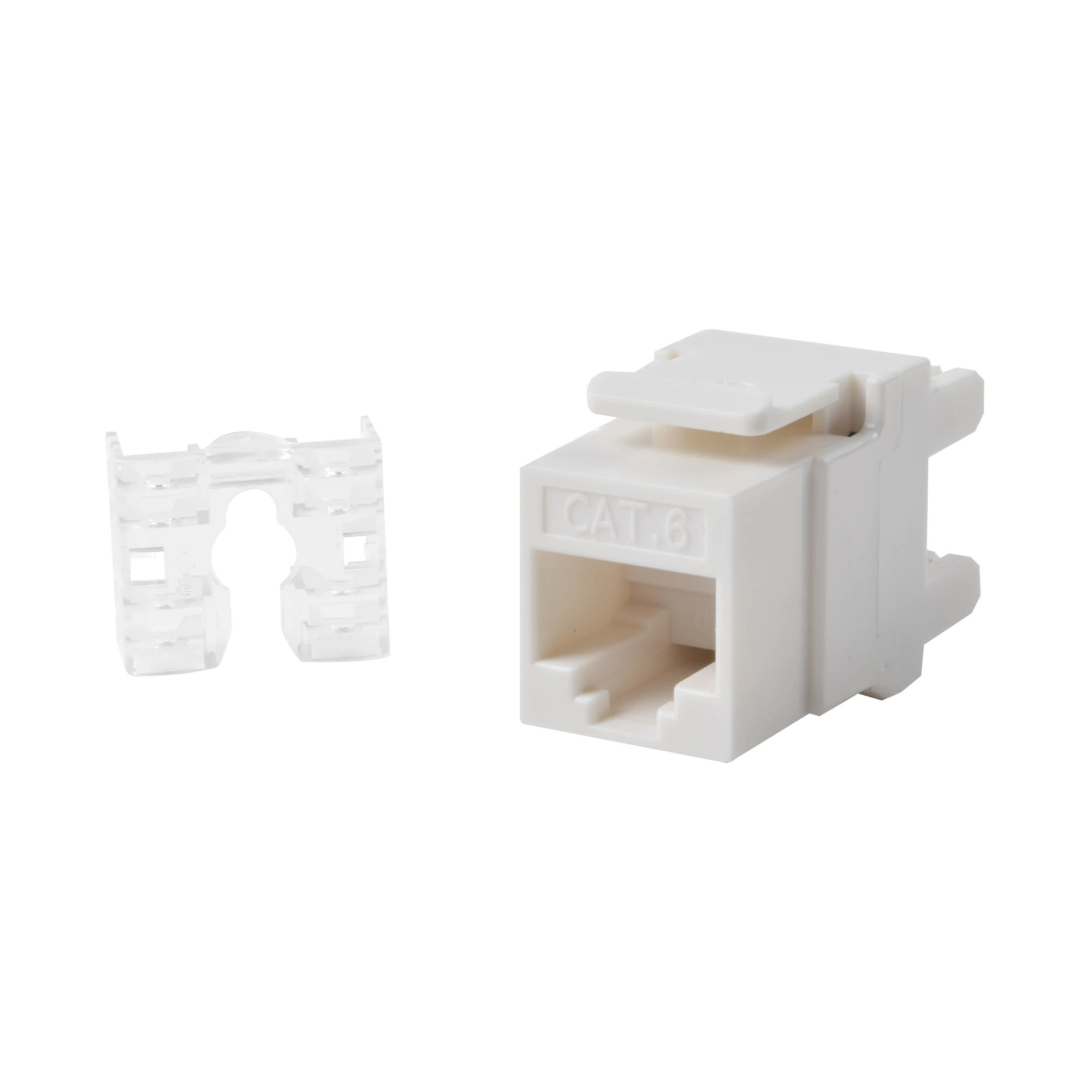 MODULO JACK KEYSTONE CAT6 CON TERMINACION 110 (PUNCHDOWN) ANGULO 180 º COLOR BLANCO-Jacks / Plugs-LINKEDPRO BY EPCOM-Bsai Seguridad & Controles
