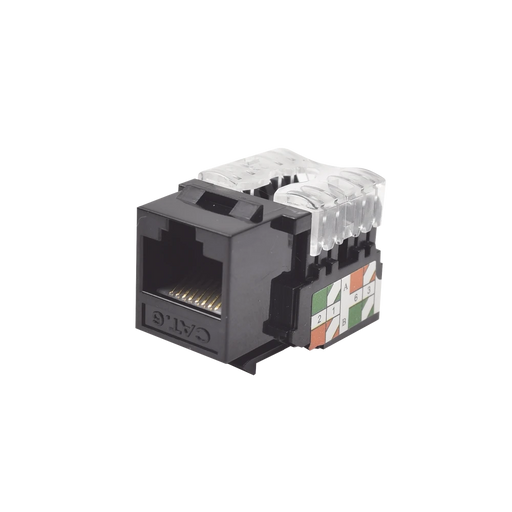 MODULO JACK KEYSTONE CAT6 CON TERMINACION 110 (PUNCHDOWN) PARA FACEPLATE - COLOR NEGRO-Jacks / Plugs-LINKEDPRO-LP-KJ-601-BK-Bsai Seguridad & Controles