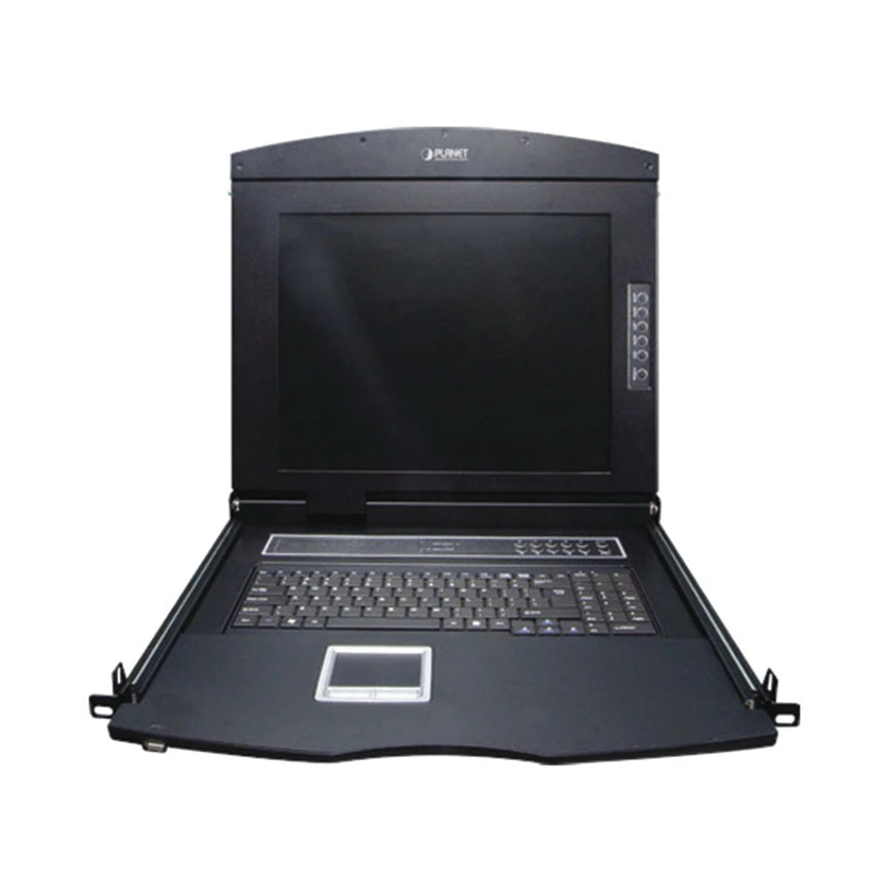 MONITOR CON TECLADO Y TRACKPAD KVM PARA RACK DE 1U DE 8 PUERTOS VGA-Switches-PLANET-Bsai Seguridad & Controles
