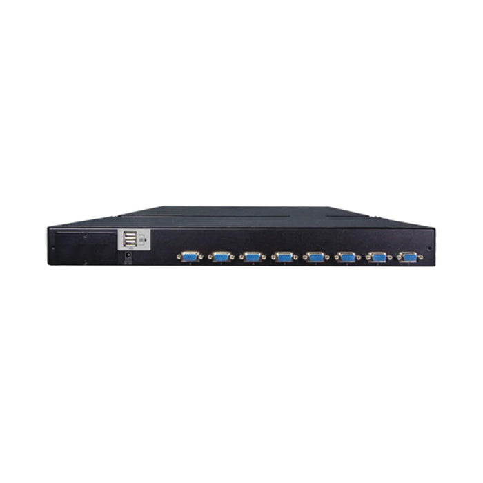 MONITOR CON TECLADO Y TRACKPAD KVM PARA RACK DE 1U DE 8 PUERTOS VGA-Switches-PLANET-Bsai Seguridad & Controles