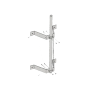 MONTAJE DOBLE DE PARED CON MÁSTIL DE 2-3/8" X 0.154" X 6' (1.8 M)-Antenas-ROHN-Bsai Seguridad & Controles