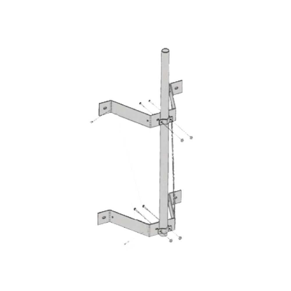 MONTAJE DOBLE DE PARED CON MÁSTIL DE 2-3/8" X 0.154" X 6' (1.8 M)-Antenas-ROHN-Bsai Seguridad & Controles
