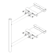 MONTAJE LATERAL CON 60 CM DE SEPARACIÓN CON ÁNGULO AJUSTABLE. MÁSTIL DE 2-3/8 X 36.-Torres y Mástiles-TRYLON-Bsai Seguridad & Controles