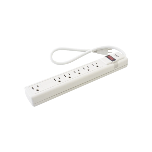 MULTICONTACTO CON SUPRESOR DE PICOS 450 JOULES, VOLTAJE DE ENTRADA: 127 VCA NEMA 5-15P, CON 6 SALIDAS NEMA 5-15R.-Herramientas-SURTEK-Bsai Seguridad & Controles