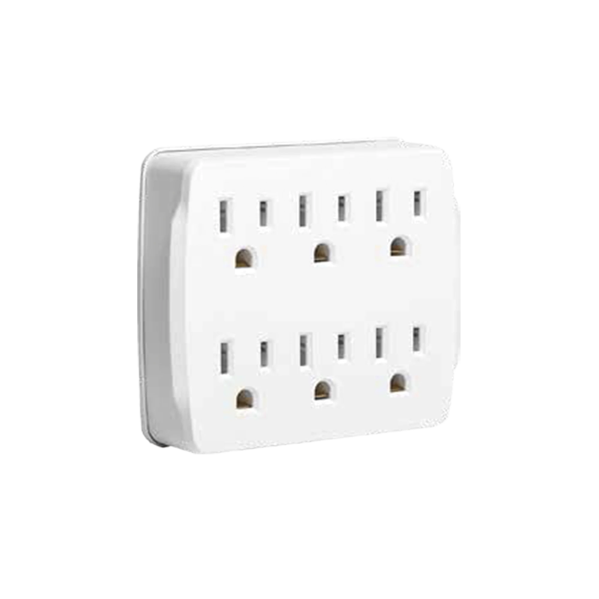 MULTICONTACTO PARA PARED CON 6 CONTACTOS COLOR BLANCO,125 V /15 A-Fuentes de Alimentación-TXPRO-Bsai Seguridad & Controles