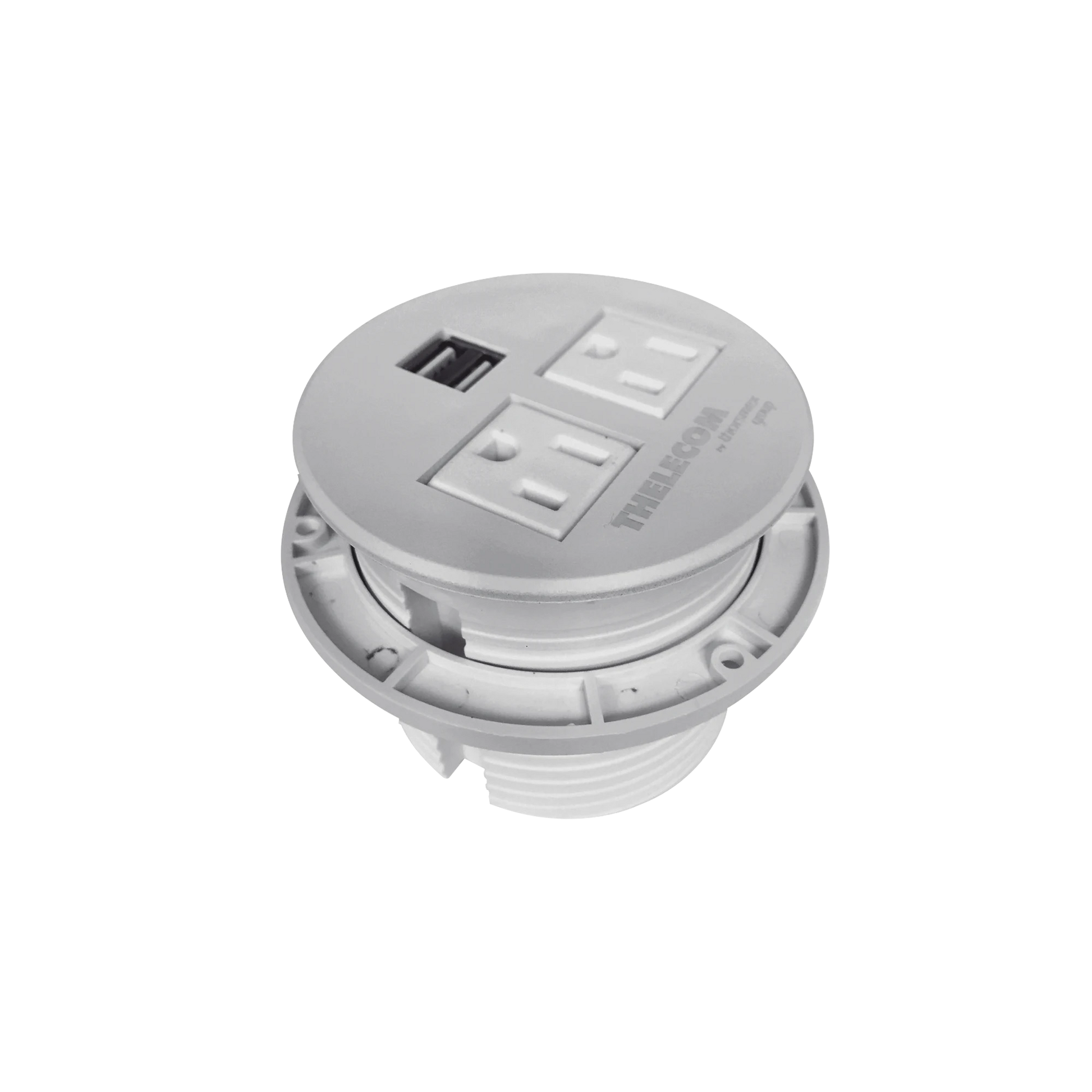 MULTICONTACTOS / USB EMPOTRABLE COLOR BLANCO, NO INCLUYE CABLE DE PODER-Cajas Superficiales-THORSMAN-Bsai Seguridad & Controles