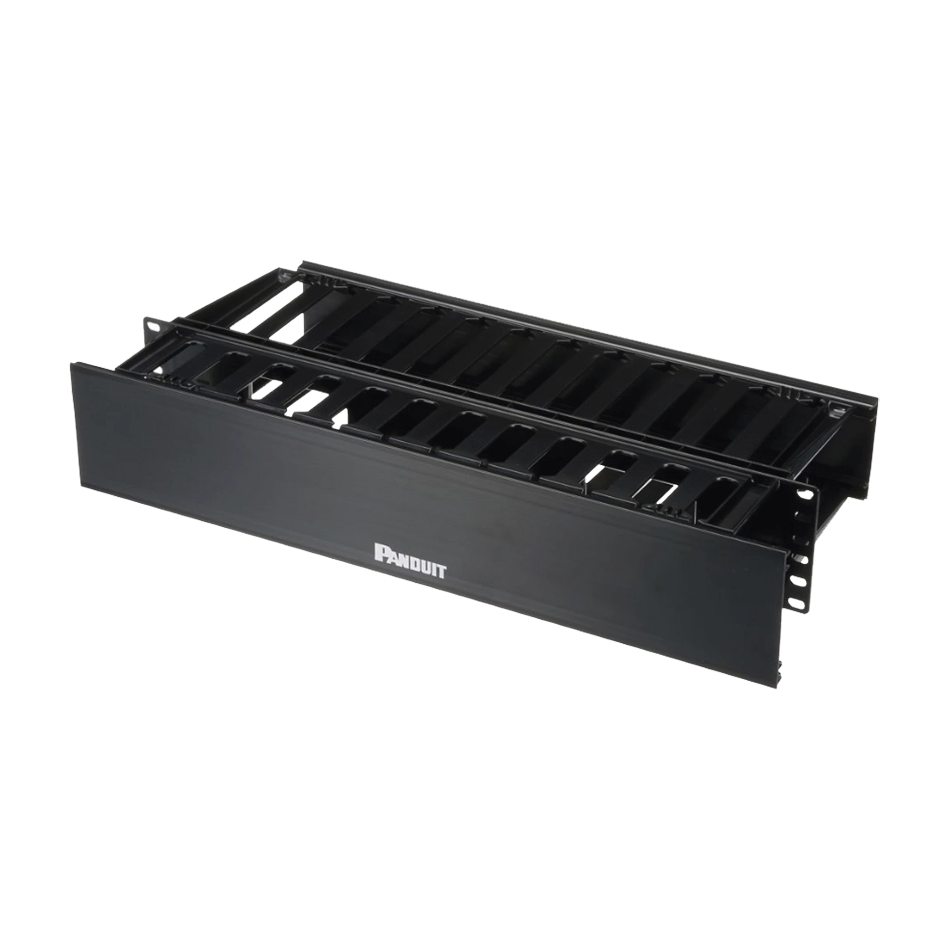 ORGANIZADOR DE CABLES HORIZONTAL PATCHLINK, DOBLE (FRONTAL Y POSTERIOR), CON TAPA EXTENDIDA, PARA RACK DE 19IN, 2UR-Racks y Gabinetes-PANDUIT-Bsai Seguridad & Controles