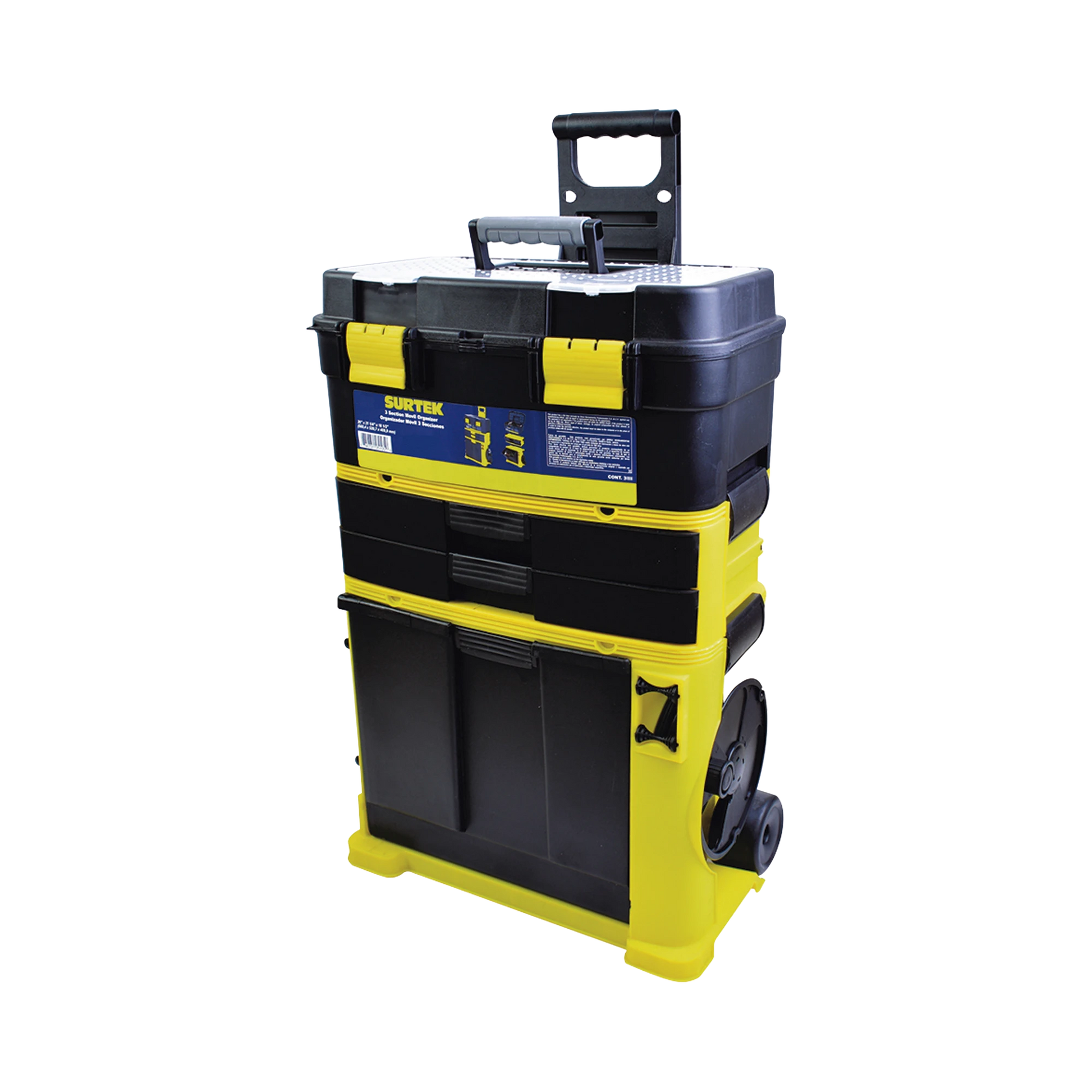 ORGANIZADOR MÓVIL 3 SECCIONES PLÁSTICO-Herramientas-SURTEK-Bsai Seguridad & Controles