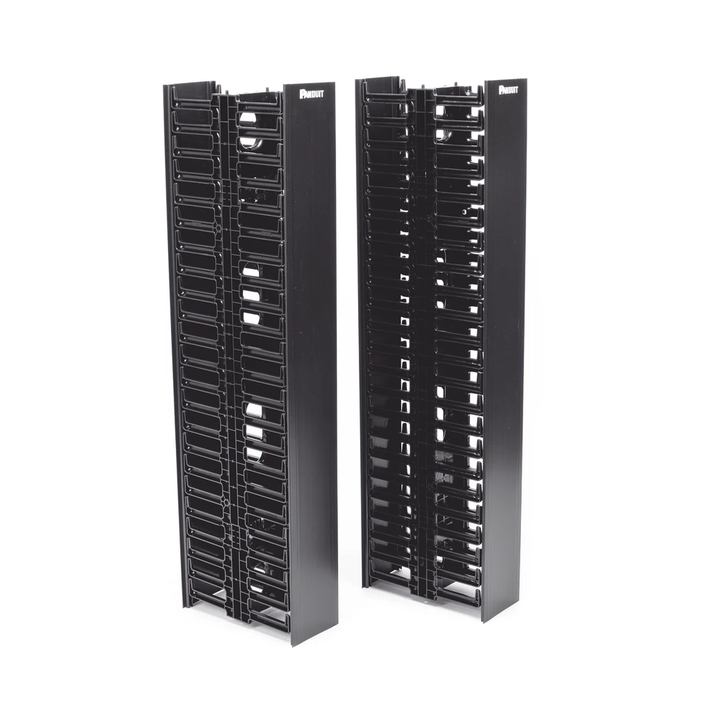 ORGANIZADOR VERTICAL SENCILLO NETRUNNER, PARA RACK ABIERTO DE 45 UNIDADES, 125 MM DE ANCHO, COLOR NEGRO-Racks y Gabinetes-PANDUIT-Bsai Seguridad & Controles