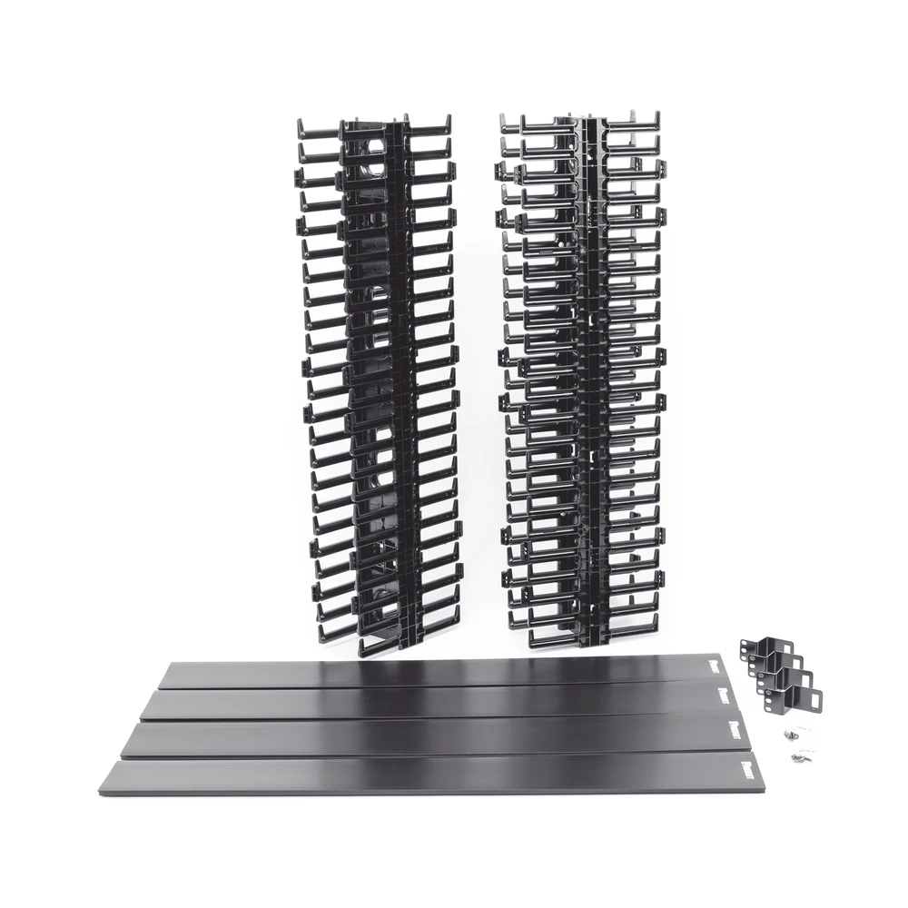 ORGANIZADOR VERTICAL SENCILLO NETRUNNER, PARA RACK ABIERTO DE 45 UNIDADES, 125 MM DE ANCHO, COLOR NEGRO-Racks y Gabinetes-PANDUIT-Bsai Seguridad & Controles