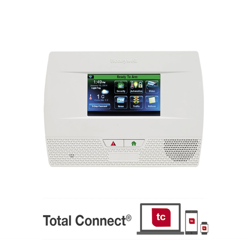 PANEL DE ALARMA INALAMBRICO AUTOCONTENIDO CON PANTALLA TOUCH L5210, INTEGRABLE A CASA INTELIGENTE USANDO SERVICIO DE TOTAL CONNECT-Honeywell Total Connect-HONEYWELL-Bsai Seguridad & Controles