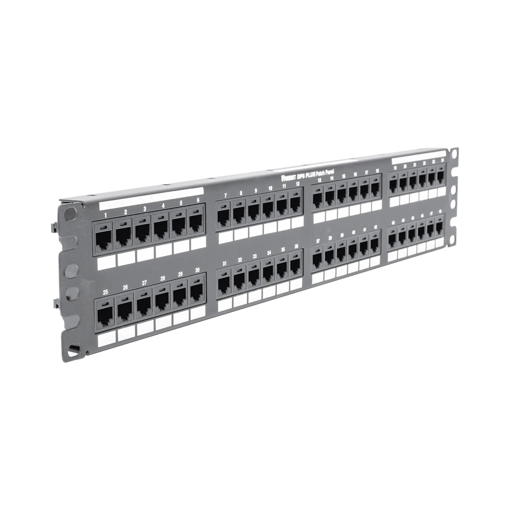 PANEL DE PARCHEO DE IMPACTO (110), PLANO, CATEGORIA 6, DE 48 PUERTOS, 2UR-Patch Panels-PANDUIT-Bsai Seguridad & Controles