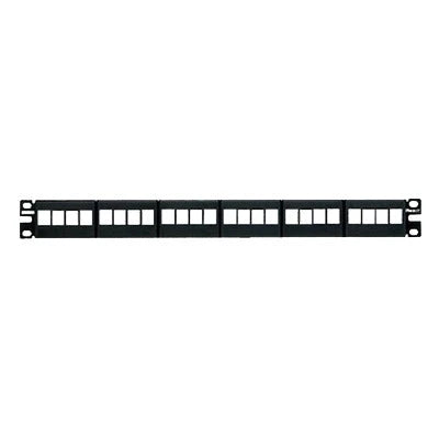 PANEL DE PARCHEO MODULAR KEYSTONE (SIN CONECTORES), DE 24 PUERTOS, IDENTIFICACION CON ETIQUETA ADHESIVA, 1UR-Patch Panels-PANDUIT-Bsai Seguridad & Controles