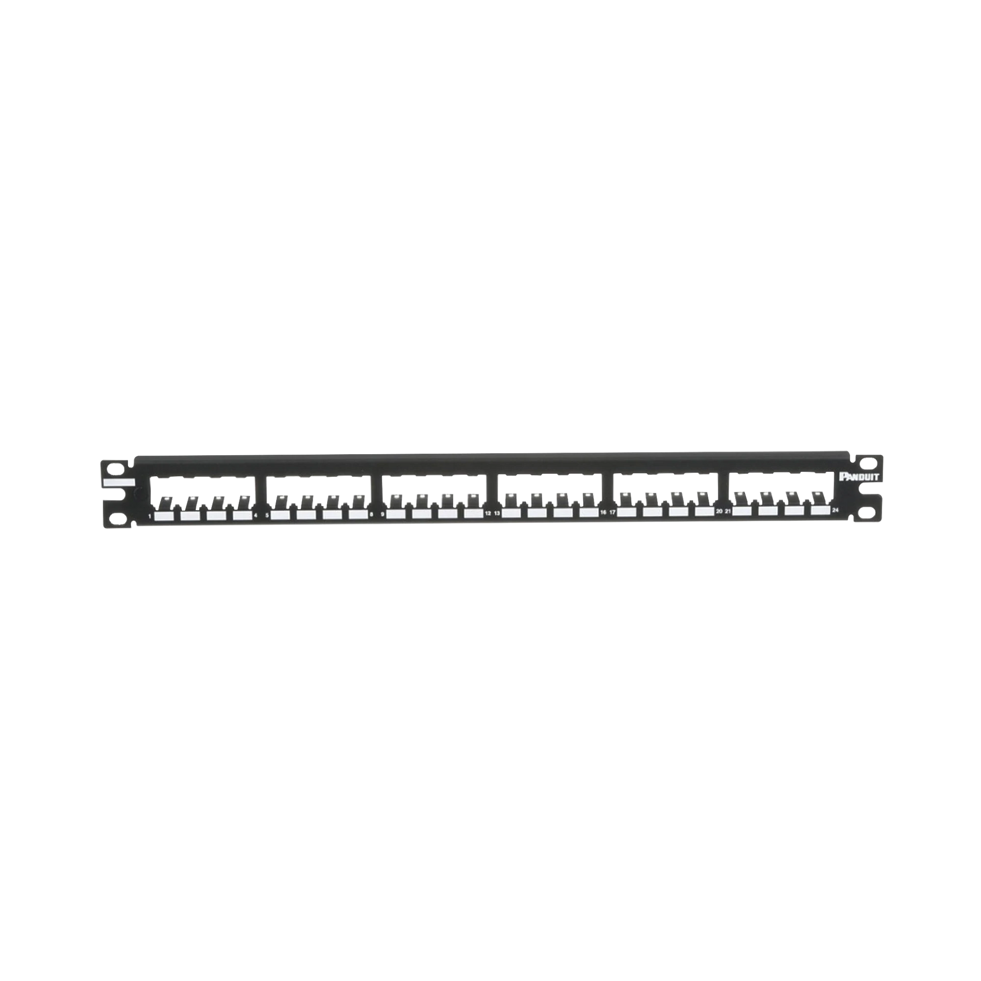 PANEL DE PARCHEO MODULAR MINI-COM (SIN CONECTORES), PLANO, TOTALMENTE BLINDADO, DE 24 PUERTOS, 1UR-Patch Panels-PANDUIT-Bsai Seguridad & Controles