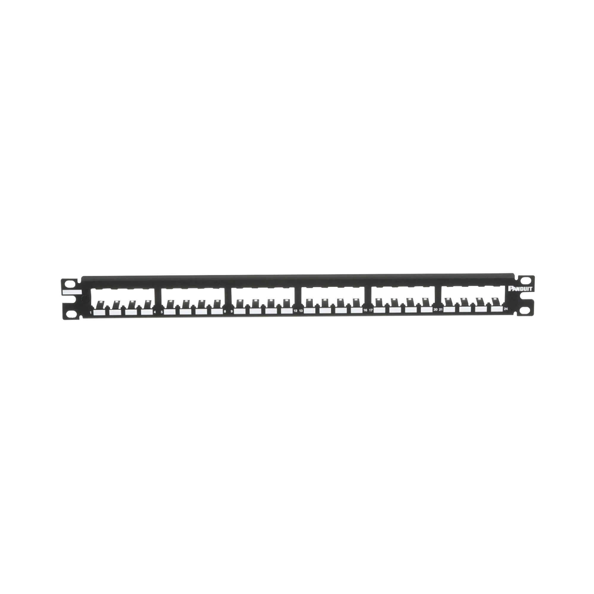 PANEL DE PARCHEO MODULAR MINI-COM (SIN CONECTORES), PLANO, TOTALMENTE BLINDADO, DE 24 PUERTOS, 1UR-Patch Panels-PANDUIT-Bsai Seguridad & Controles