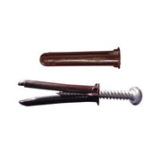 PAQUETE DE 10 TAQUETES CAFÉ 1 3/4" Y 10 TORNILLOS 10MM X 1 3/4" (1104-05002)-Fijacion-THORSMAN-Bsai Seguridad & Controles