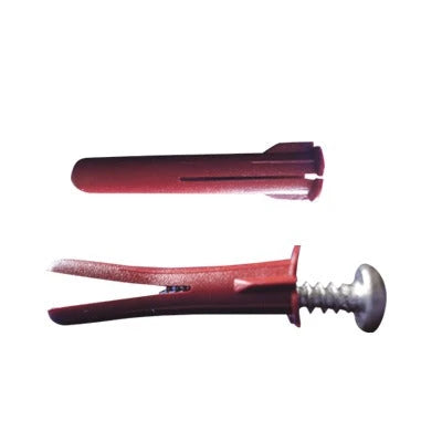PAQUETE DE 10 TAQUETES ROJOS 1 1/2" Y 10 TORNILLOS 10MM X 1 1/2" (1103-05002)-Fijacion-THORSMAN-Bsai Seguridad & Controles