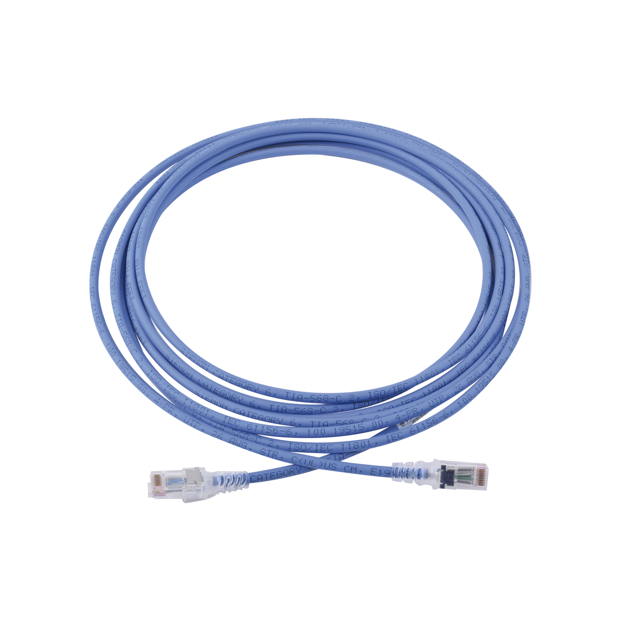 PATCH CORD MC6 MODULAR CAT6 UTP, CM/LS0H, 15FT, COLOR AZUL-Patch Cords-SIEMON-Bsai Seguridad & Controles