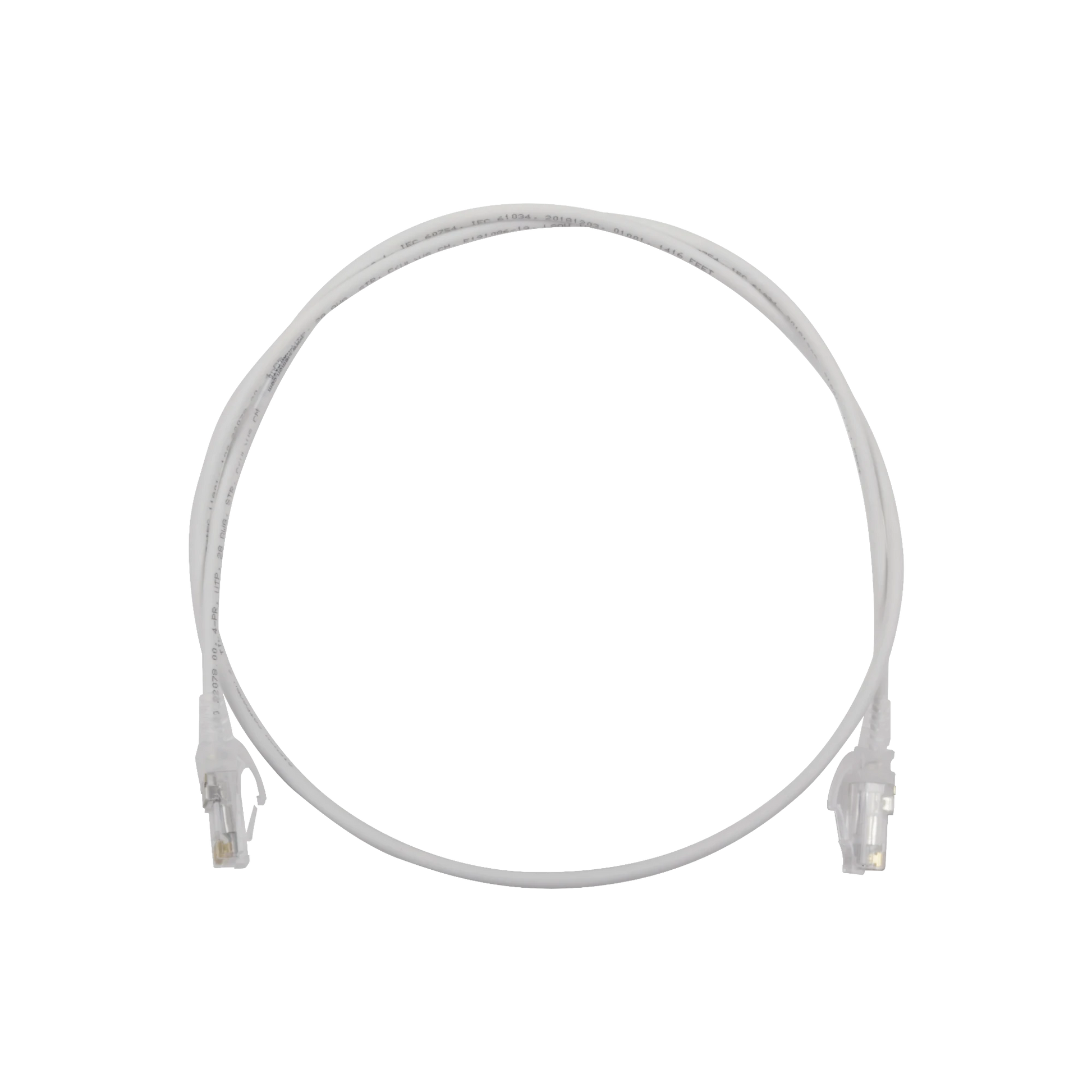 PATCH CORD MC6 MODULAR CAT6 UTP, CM/LS0H, 3FT, COLOR BLANCO, DIAMETRO REDUCIDO (28AWG)-Patch Cords-SIEMON-Bsai Seguridad & Controles