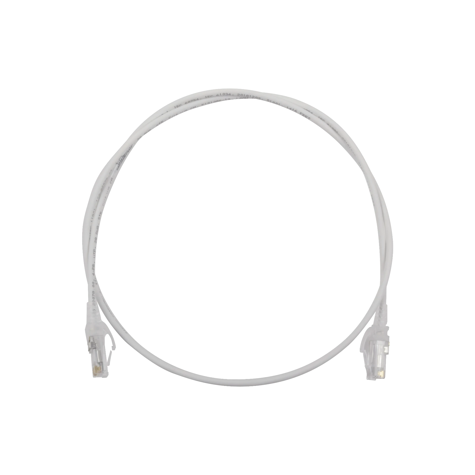 PATCH CORD MC6 MODULAR CAT6 UTP, CM/LS0H, 3FT, COLOR BLANCO, DIAMETRO REDUCIDO (28AWG)-Patch Cords-SIEMON-Bsai Seguridad & Controles