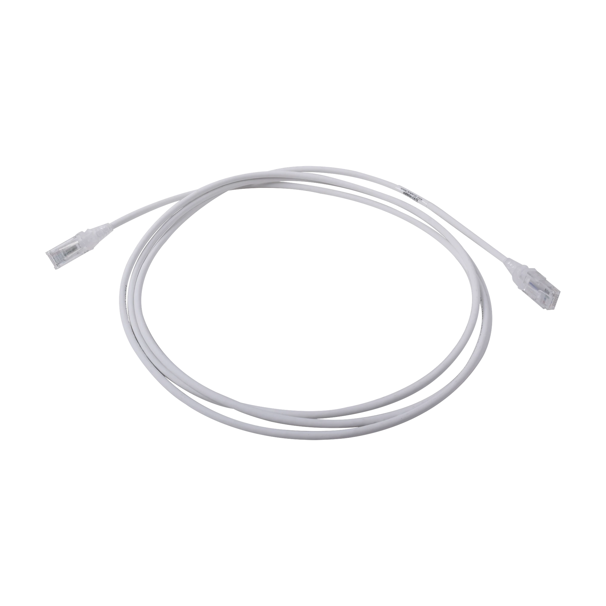 PATCH CORD MC6 MODULAR CAT6 UTP, CM/LS0H, 7FT, COLOR BLANCO, DIAMETRO REDUCIDO (28AWG)-Patch Cords-SIEMON-Bsai Seguridad & Controles