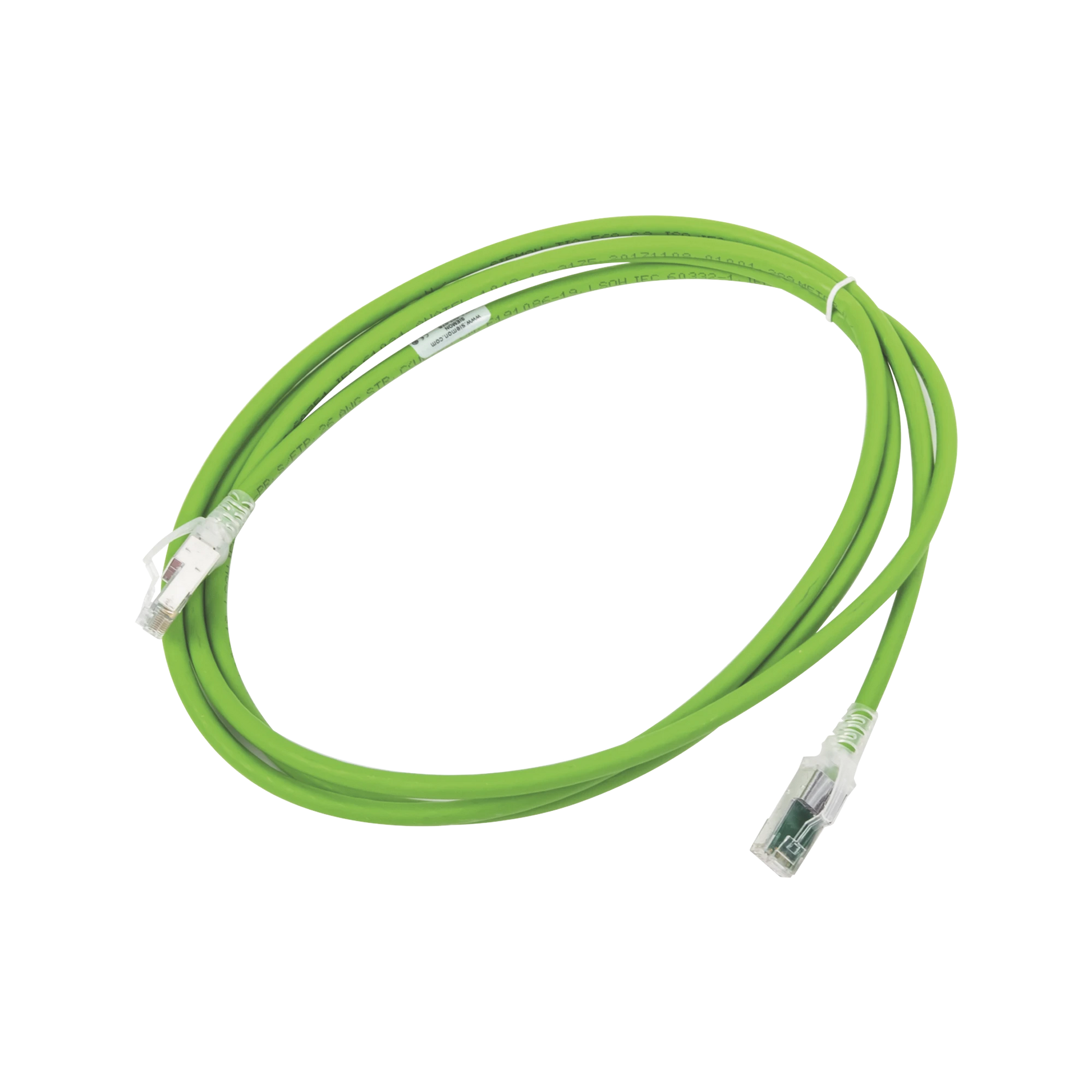 PATCH CORD Z-MAX CAT6A S/FTP, CM/LS0H, 7FT, COLOR VERDE, VERSION BULK (SIN EMPAQUE INDIVIDUAL)-Patch Cords-SIEMON-Bsai Seguridad & Controles