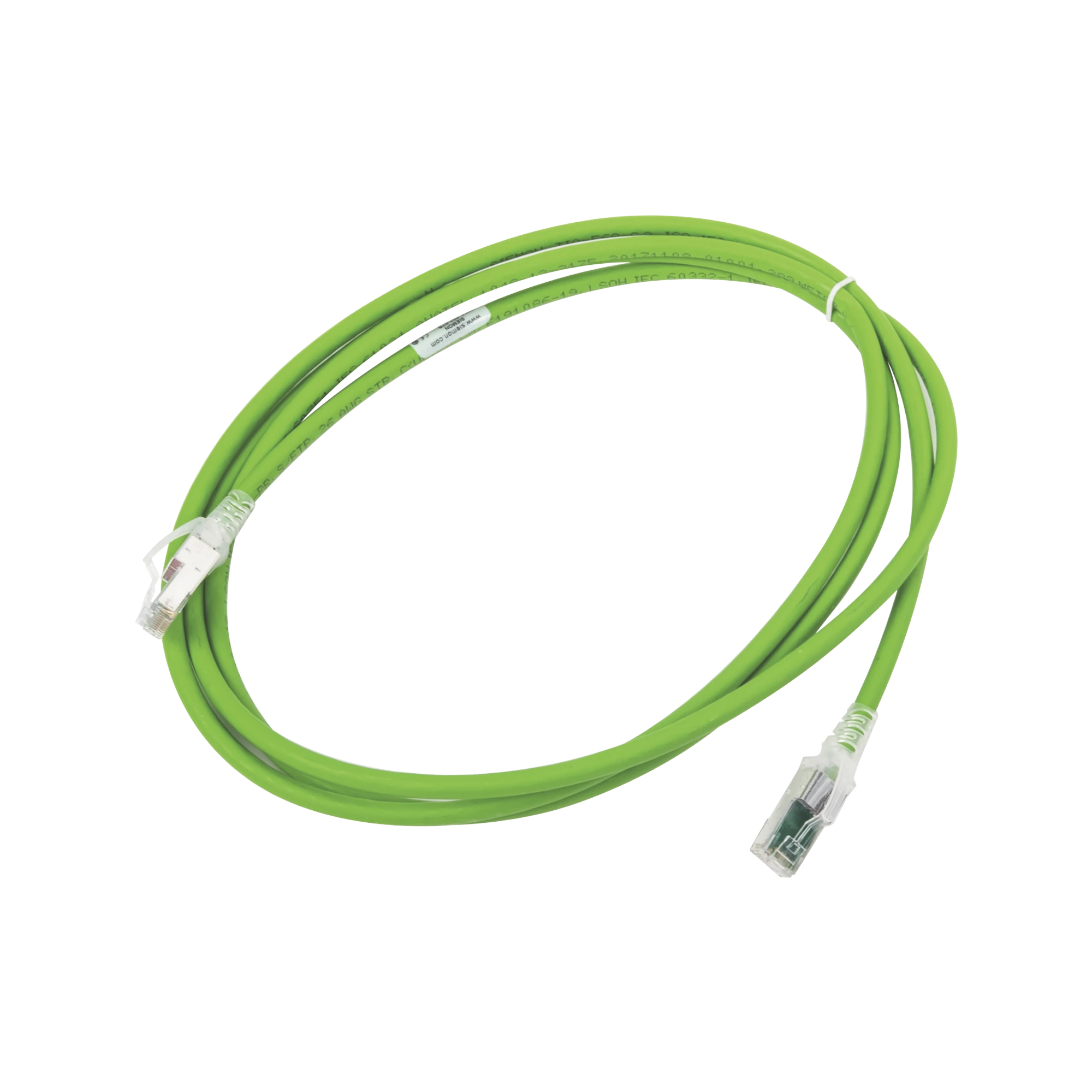 PATCH CORD Z-MAX CAT6A S/FTP, CM/LS0H, 7FT, COLOR VERDE, VERSION BULK (SIN EMPAQUE INDIVIDUAL)-Patch Cords-SIEMON-Bsai Seguridad & Controles